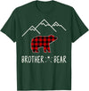 Zum2 Mama Bear Gifts Mama Bear Gift - Buffalo Plaid Brother Bear T-Shirt - Dark Green