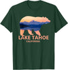 Lake Tahoe California - Apparel & Gifts Lake Tahoe California Grizzly Bear Souvenir Gift T-Shirt - Dark Green