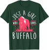 Bison Lover Gifts Wildlife I Bison Natural Reserve Girl Buffalo Lover I Women Bison Fan I Daughter Buffalo T-Shirt - Dark