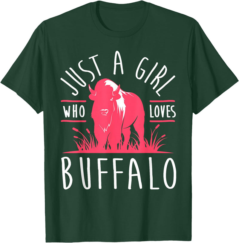 Bison Lover Gifts Wildlife I Bison Natural Reserve Girl Buffalo Lover I Women Bison Fan I Daughter Buffalo T-Shirt - Dark