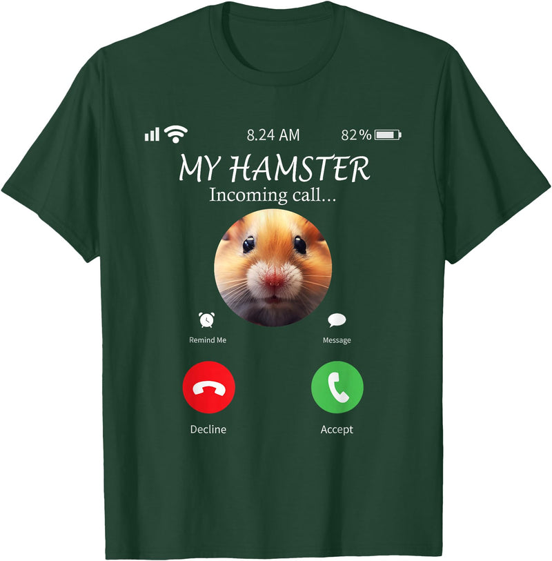 Funny Hamster Meme T-Shirt - Dark Green