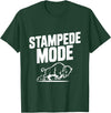 Fraxoweb Stampede Mode Buffalo for Animal Lovers T-Shirt - Dark Green