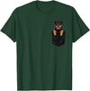 RottweilersBests Funny Rottweiler In Pocket Dog Mom Dad T-Shirt - Dark Green