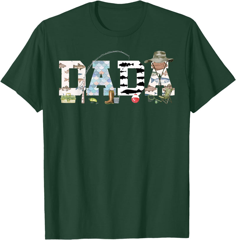O-Fish-Ally 1st Birthday Matching Family Mom Dad Dada 1st Birthday Fishing T-Shirt - Dark Green