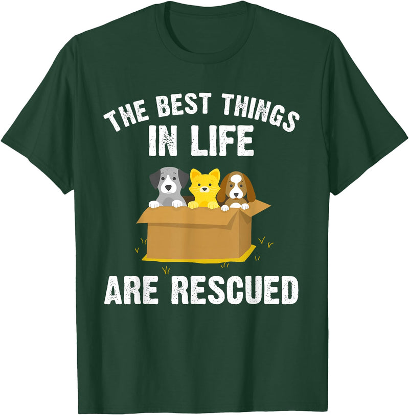 Animal Rescue Gift Dog Cat Pet Accessories & Stuff Cool Animal Rescue Art For Men Women Animal Rescuer Lover T-Shirt - Dark