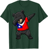Taiwan Dabbing Bear Flag Tees Taiwan Formosan Bear Dab Pose T-Shirt - Dark Green