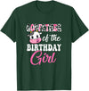 Vintage Retro Birthday Godfather Of The Birthday Girl Farm Cow 1St Birthday Girl T-Shirt - Dark Green