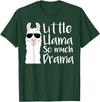 Mommy & Me Llama Co. Little Llama So much Drama Cool Kids Matching Family T-Shirt - Dark Green