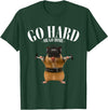 Hamster Deadlift Training Funny Cute Rat Weightlifting Meme T-Shirt - Dark Green