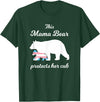 Transgender Child Mama Bear LGBT Mama Bear Protects Her Cub Transgender LGBT Trans Pride T-Shirt - Dark Green
