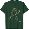 Funny Polar Bear Hockey Player Fans Ice Lover Funny Polar Bear Playing Ice Hockey Sports Lover Player T-Shirt - Dark Green