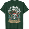 Pirate Grandma Halloween Costume Pirate Grandma Caribbean Captain Grandmother Pirate T-Shirt - Dark Green