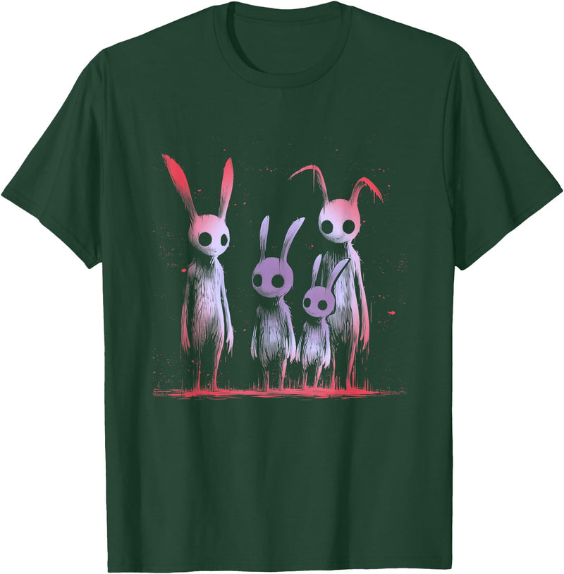 Dark Aesthetic Rabbit T-Shirt in Dark Green