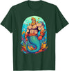 Gay Pride Merman Bear Muscle Daddy Hunk Mermaid LGBTQ Transgender Gay Muscle Dad Bear Mermaid Gay Merman T-Shirt - Dark Green