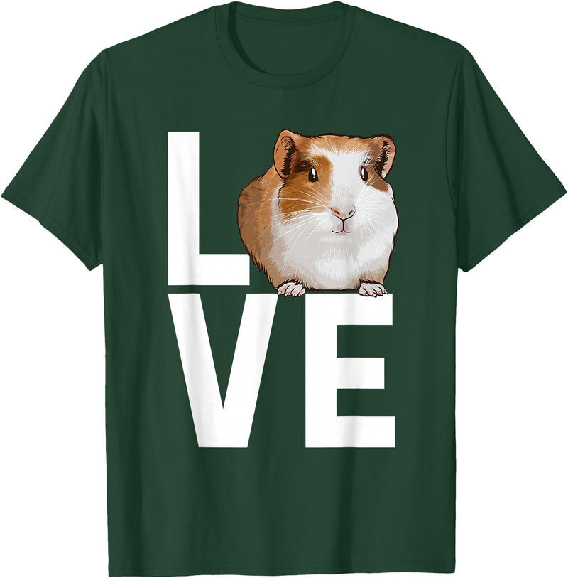 Guinea Pig Gift Guinea Pig Accessories & Stuff Cool Guinea Pig Art for Men Women Cavy Pet Guinea Pig Lover T-Shirt - Dark Green