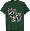 Cool Zombie Horror and Halloween Designs Scary Zombie Unicorn Scary Halloween Horror Monster Design T-Shirt - Dark Green