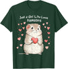 Cute Hamster Lovers Gift This Girl Loves Her Hamster T-Shirt - Dark Green