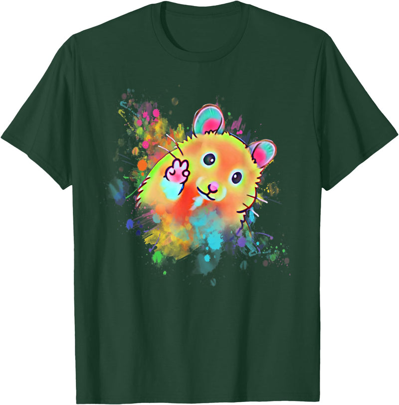 Funny Hamster T for Boys, Girls, Men, Women & Kids Hamster T-Shirt - Dark Green