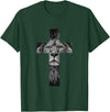Christian Faith Gift Ideas Lion Cross King Lord Jesus Bible Judah T-Shirt - Dark Green