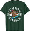 California Gift Kids Boys Girls Men Women Mom Dad California Republic Bear Snowboarder Snowboarding Snowboard T-Shirt - Dark Green
