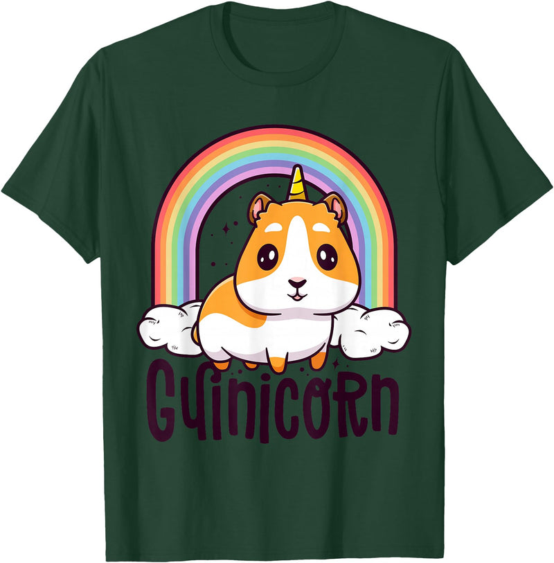 Guinea Pig by Hoy Haus Guinicorn Funny Guinea Pig Shirts For Kids Boy Girl Unicorn T-Shirt - Dark Green