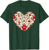 Cute Polar Bear Lovers Valentine Costume Women Men Funny Polar Bear Heart Valentine Polar Bear Womens Mens Kids T-Shirt - Dark Green