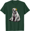 Arctic Wildlife Music Lover Designs Polar Bear Headphones Music Lover Funny Arctic DJ T-Shirt - Dark Green