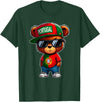 Funny Bandeira Portugal Souvenirs Its In My DNA Proud Teddy Bear Portugal Flag Portuguese Gifts Souvenir T-Shirt - Dark Green