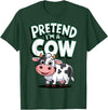 AnI'mal Cow Farm AnI'mal Halloween Costume Party Pretend I'm A Cow T-Shirt - Dark Green