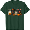 Ghost Bulldog Halloween French Mummy Dog Lover French Bulldog Ghost Witch Pumpkins Halloween Dog Costume T-Shirt - Dark Green