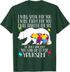 Mama Papa Bear Shirt Autism Awareness Shirt For Women Men T-Shirt - Dark Green