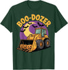 Bulldozer Halloween Costume Toddler Spooky Ghost Boo-Dozer Halloween Kids Bulldozer T-Shirt - Dark Green