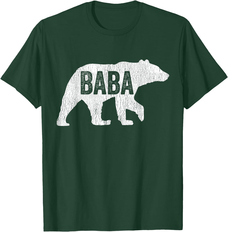 Matching Family Bear by Foxio Baba Bear Matching Family Camping Vintage Bear Funny Baba T-Shirt - Dark Green