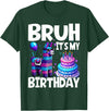 Llama Lover Gift Co. Bruh Its My Birthday Llama Pinata T-Shirt - Dark Green
