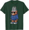 InGENIUS Bear Lover Shirts & Gifts Funny Bear with Cheese Grater Hat Sunglasses Bear Lover Boys T-Shirt - Dark Green