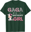 Cow Birthday Cow Lover Gifts For Family Men Woman Gaga of The Birthday Girl Farm Cow Grandma Matching Family T-Shirt - Dark