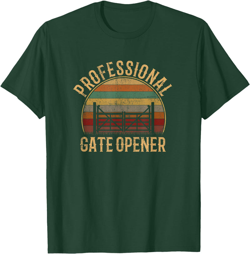 cow apparel professional gate opener, cow Gate opener T-Shirt - Dark Green