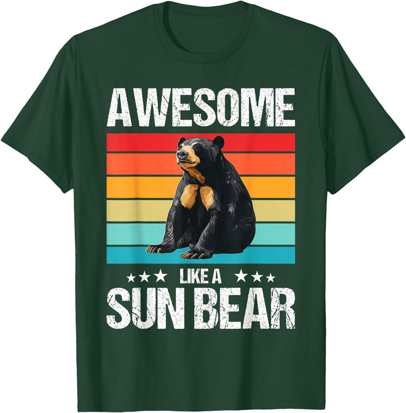 Sun Bears Sun Bear Lovers Shop Awesome like a Sun Bear. Sun Bears Sun Bear T-Shirt - Dark Green