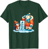 Cute Winter Penguin Polar Bear Humor Funny Penguin Teaching Polar Bear Winter T-Shirt - Dark Green