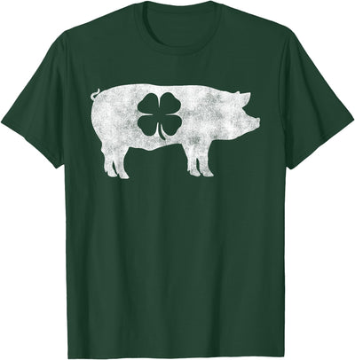 Pig Hog BBQ Meat Gift St. Patrick's Day Shamrock Irish Lucky T-Shirt