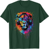 Lion Sunglasses Headphones Design Lion Sunglasses Headphones T-Shirt - Dark Green