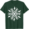 Snowflake Christmas Rabbit T-Shirt in Dark Green