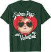 Funny Guinea Pig Lover Apparel for Kids Women Guinea Pigs Are My Valentine Cute Rodent Valentines Day T-Shirt - Dark Green