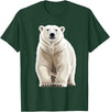 Polar bear for Men Women Design byMH Polar Bear T-Shirt - Dark Green