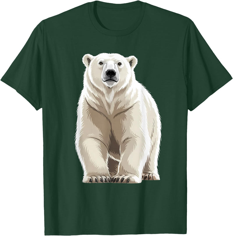 Polar bear for Men Women Design byMH Polar Bear T-Shirt - Dark Green
