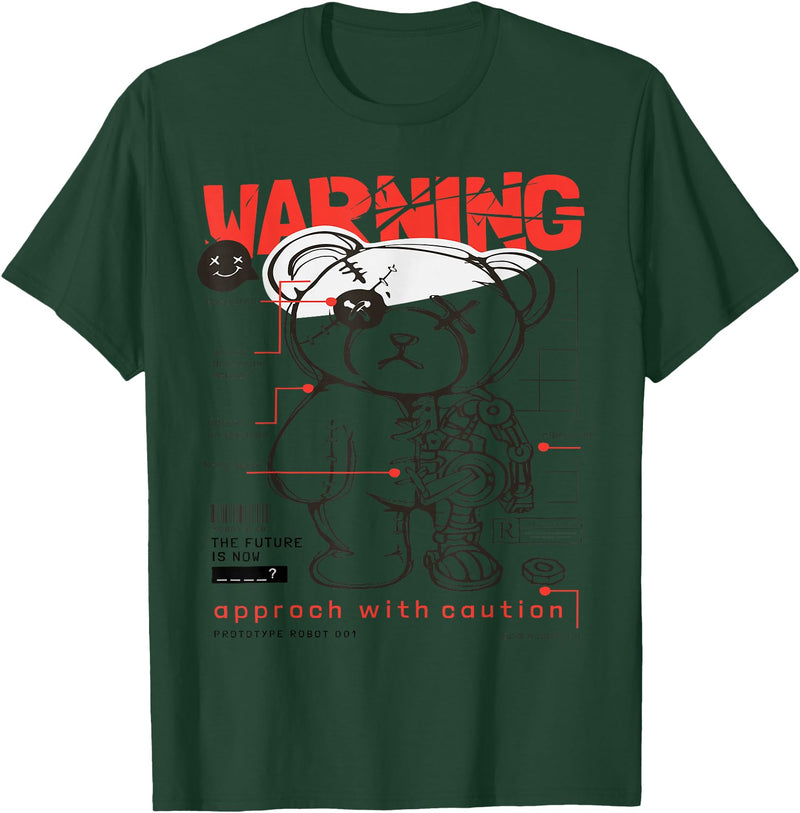 Prototype Robot Teddy Bear Funny T-Shirt - Dark Green