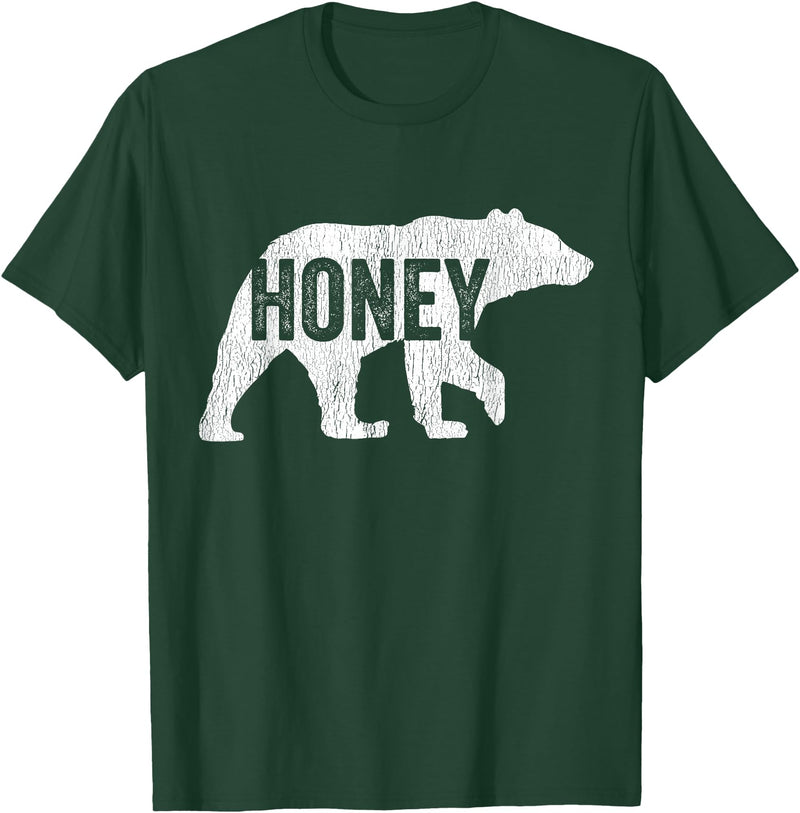 Matching Family Bear by Foxio Honey Bear Matching Family Camping Bear Funny Honey T-Shirt - Dark Green