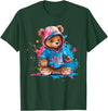Teddy Bear Colorful Men WomenDesigns Hip Hop Colorful Teddy Bear Men Women Kids T-Shirt - Dark Green