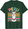 Peru Flag Peruvian Roots Peru Llama Peruvian Roots Peru Heritage T-Shirt - Dark Green