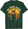 Retro No Prob-Llama & Alpaca Lover Gifts Retro NO Prob-Llama Gift - Vintage Llama Alpaca T-Shirt - Dark Green